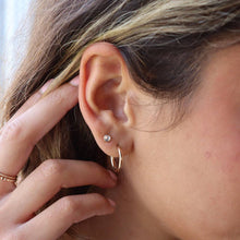 Load image into Gallery viewer, Token Jewelry - Moonstone Studs I 4mm Gemstone Earrings: 14k Gold Fill
