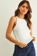 Load image into Gallery viewer, MIOU MUSE - BLACK SQUARE NECK RIBBED TANK TOP
