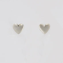 Load image into Gallery viewer, Jane Diaz NY - Small Heart Stud Earrings: Sterling Silver
