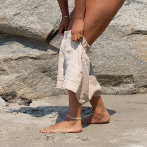 Rauw Jewelry - ISLANDS anklet / coconut: Silver