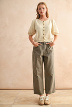 Load image into Gallery viewer, MIOU MUSE - PUFF SHORT SLEEVE CARDIGAN- Heather Grey
