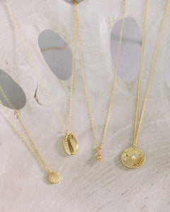 Coast and Cove - Gold Cowrie Necklace
