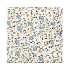 Load image into Gallery viewer, Emerson and Friends - Manatee Luxury Bamboo Swaddle Blanket
