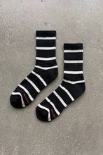 Load image into Gallery viewer, Striped Boyfriend Socks: Red Stripe
