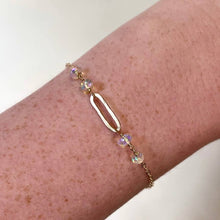 Load image into Gallery viewer, Elysium Jewelry - Oval and Opal Bracelet: Gold Filled
