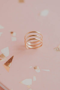 Hello Adorn - Triple Wrap Ring - 14k Gold Fill