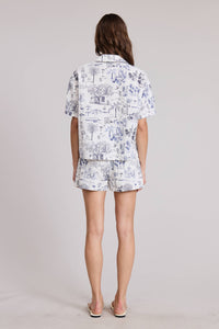 FLAT WHITE - Milano Printed Shortsleeve Shirt