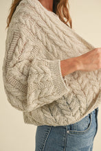 Load image into Gallery viewer, MIOU MUSE -  LIGHT WEIGHT CABLE KNITTED CARDIGAN
