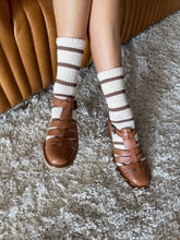 Load image into Gallery viewer, Striped Boyfriend Socks: Red Stripe
