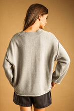 Load image into Gallery viewer, MIOU MUSE - V-NECK OVERSIZED LONG SLEEVE SWEATER TOP
