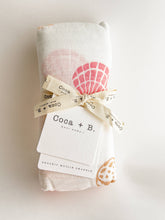 Load image into Gallery viewer, Coca + B. - Seashell Print Organic Bamboo Swaddle
