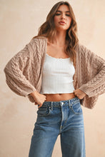 Load image into Gallery viewer, MIOU MUSE -  LIGHT WEIGHT CABLE KNITTED CARDIGAN
