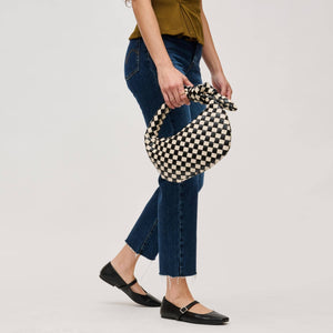 Urban Expressions - Lizbeth Woven Knot Clutch - Oatmilk