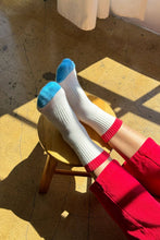 Load image into Gallery viewer, Le Bon Shoppe - Color Block Girlfriend Socks : Black Coffee
