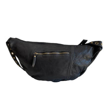 Load image into Gallery viewer, Bolsa Nova Handbags - Bella Large Black Leather Sling Bag

