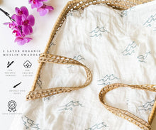 Load image into Gallery viewer, Coca + B. - Surfer Wave Organic Bamboo Swaddle
