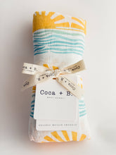 Load image into Gallery viewer, Coca + B. - Sun and Wave Surfer Organic Bamboo Swaddle
