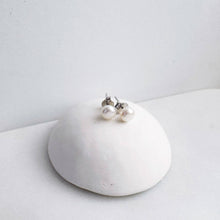 Load image into Gallery viewer, Sarah Cornwell - White Pearl Studs: 3-3.5mm
