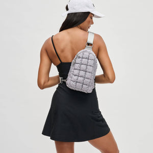 Sol and Selene - Rejuvenate - Quilted Puffer Nylon Sling Backpack: Black