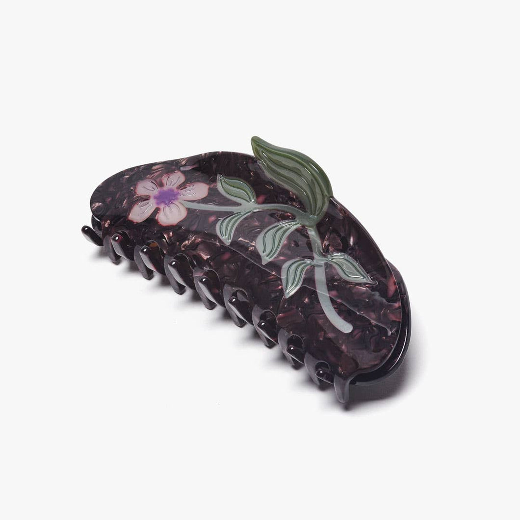 WINONA IRENE - Purple Henbane Flower Large Women's Hair Claw
