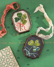 Load image into Gallery viewer, Maris Mirum - Clover with Bow - Art Locket Ornament
