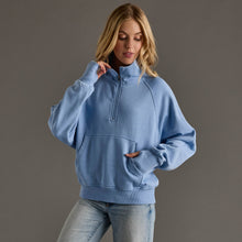 Load image into Gallery viewer, Panache Apparel Co. - Blue Quarter Zip Sweatshirt
