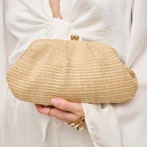 Urban Expressions - Triana Straw Frame Clutch - Natural