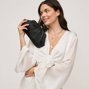 Urban Expressions - Triana Straw Frame Clutch - Natural
