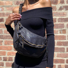 Load image into Gallery viewer, Bolsa Nova Handbags - Bella Large Leather Sling Bag: Mushroom
