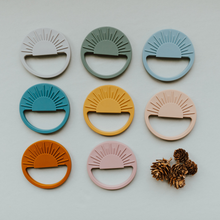 Load image into Gallery viewer, Babeehive Goods - Sunburst Teething Toy - Duck Egg Blue
