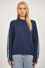 Load image into Gallery viewer, a.ren - PS2137 | Knit Round Neck Long Sleeve Sweater: Navy / S
