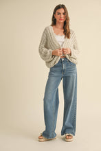 Load image into Gallery viewer, MIOU MUSE -  LIGHT WEIGHT CABLE KNITTED CARDIGAN
