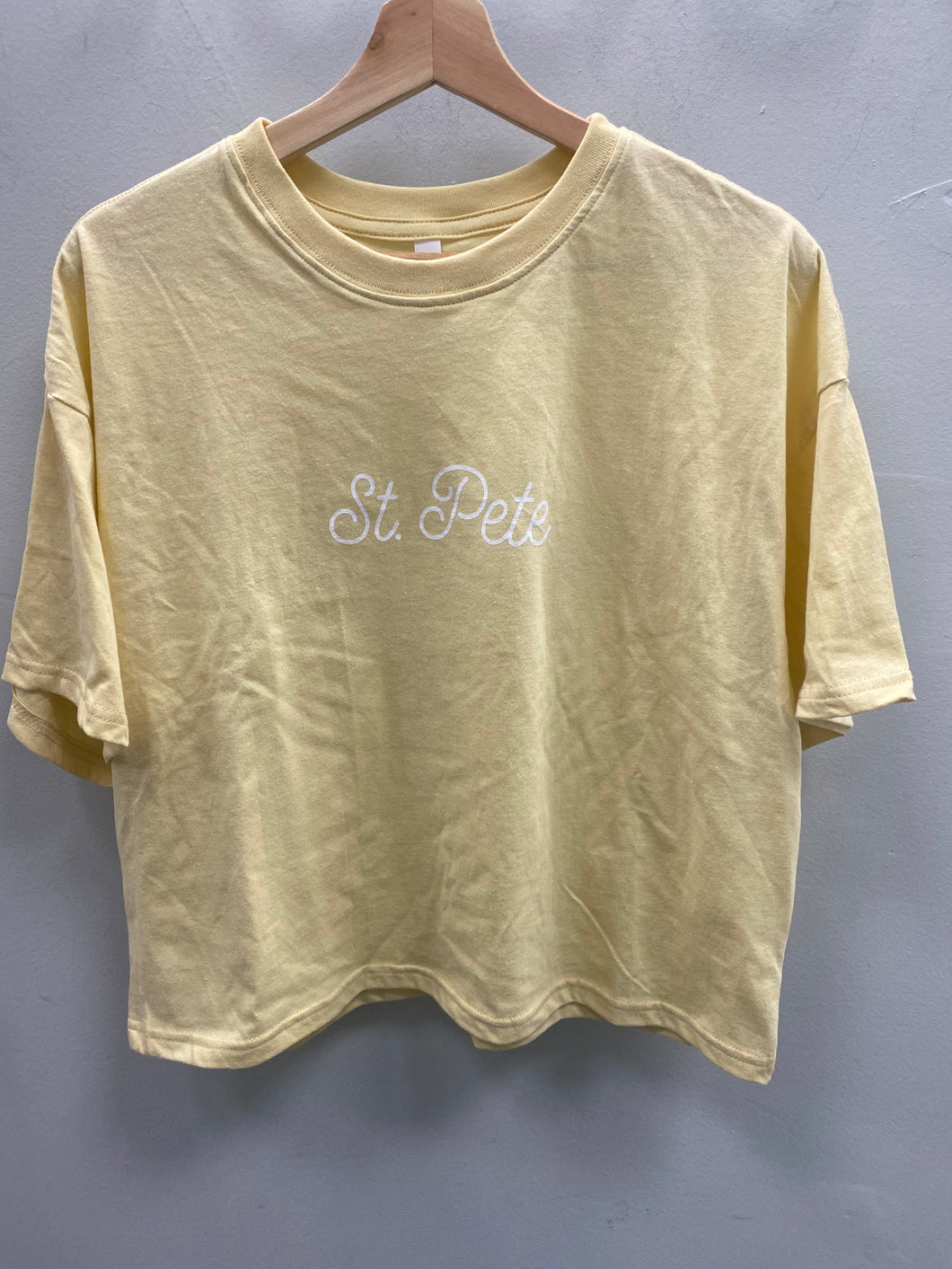 St. Pete Collegiate Script Crop Tee
