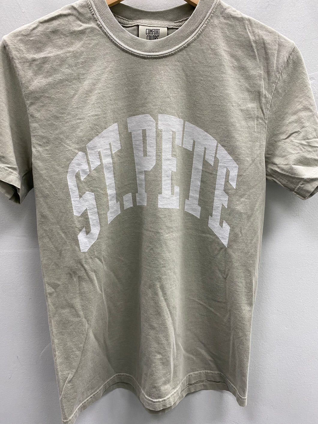 St. Pete Collegiate Tee- Sandstone