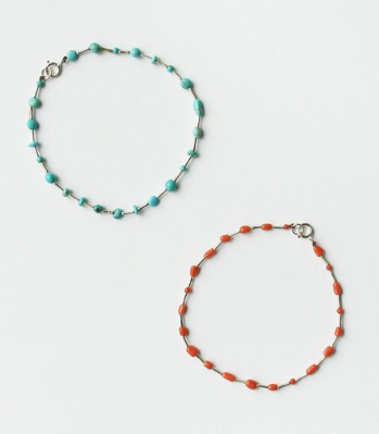 See Real Flowers Garland Bracelet- Turquoise or Coral