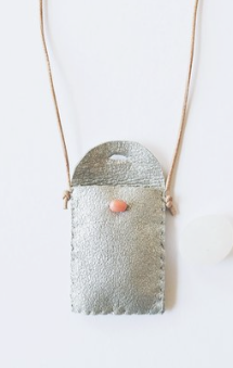 See Real Flowers Silver Amulet Pouch