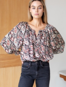 Emerson Fry Lucy Blouse - black paisley
