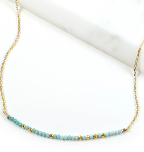 Mickey Lynn Turquoise Bar Necklace