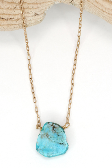 Mickey Lynn Turquoise Dash Necklace
