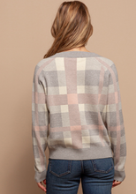 Load image into Gallery viewer, Red Haute Plaid V Neck Sweater
