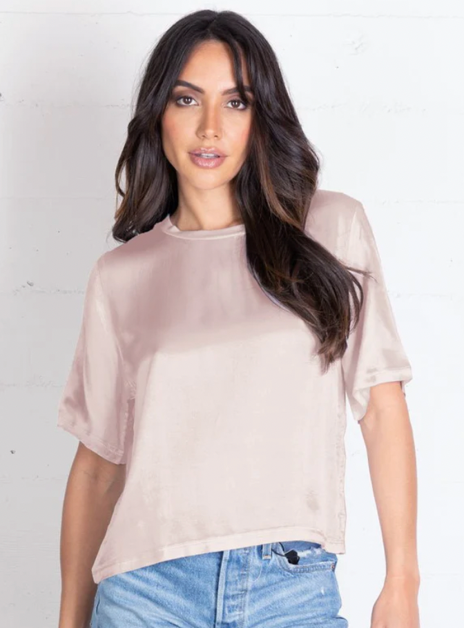 LA Made Silk Tee- oyster