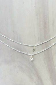 Weld Magic Sterling silver 16" chain with gold initial charm