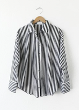 Load image into Gallery viewer, Greylin Wendy Stripe Boyfriend Shirt
