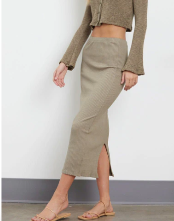 LA Made Slim Skirt - Leaf