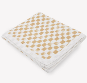 Little Unicorn Adobe Checker Quilted Throw