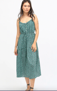 Electric & Rose Quinn Dress- Evergreen Floral