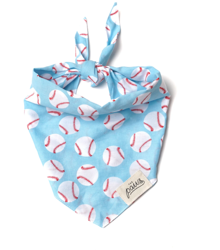 The Paws- Baseball Dog Bandana- all sizes