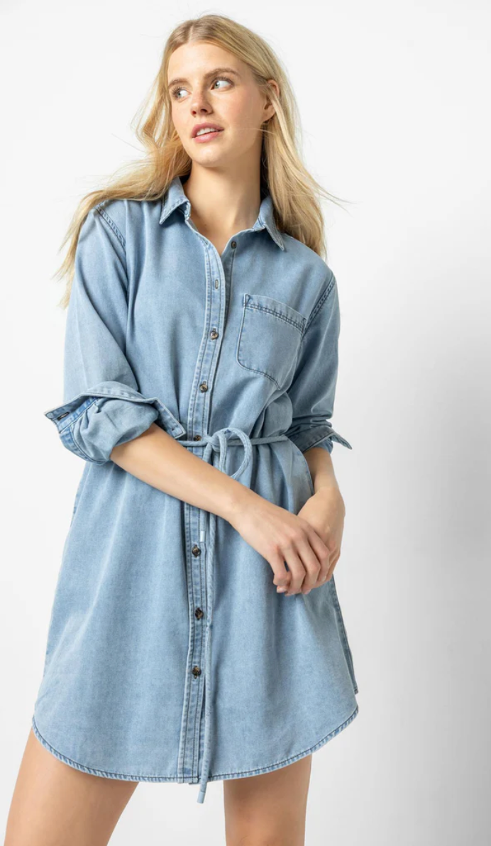 Lilla P Denim Shirt Dress