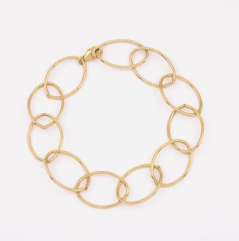Tumbleweed Large oval gold filled necklace
