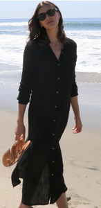 Felicite Boyfriend Maxi Dress- Black